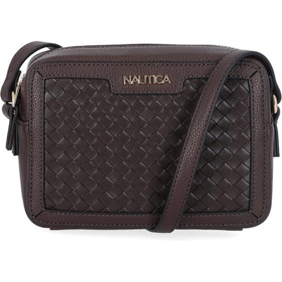 Women's Dark Brown PU Leather Candid Camera Shoulder Strap Crossbody Bag - Picture 2 of 5